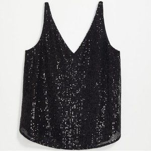 NWT LOFT Women's Sparkle Sequin Swingy Tank Shell